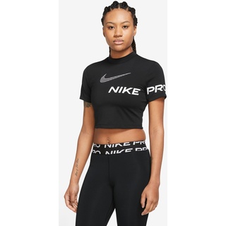 Nike Crop Top -Pro Dri-FIT Kurzarm-Kurzoberteil  Damen GRX SS - schwarz/weiß - XL