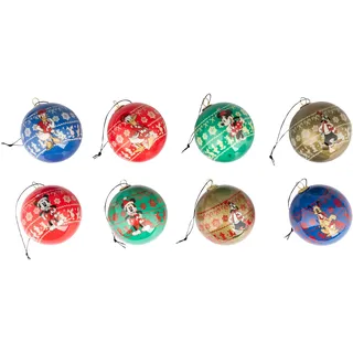 DISNEY Weihnachtskugeln 6cm 8er (Mickey Mouse)