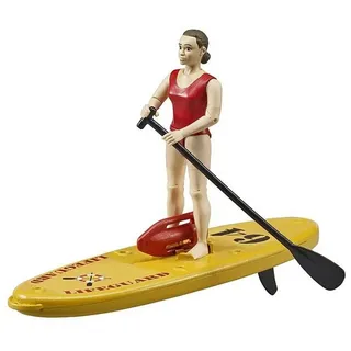 Bruder 62785 - bworld Set Life Guard mit Stand Up Paddle mehrfarbig 1:16