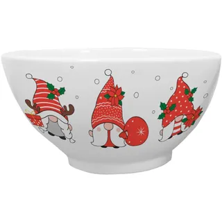 Gedalabels Müslischale Weihnachtswichtel Rot 500 ml