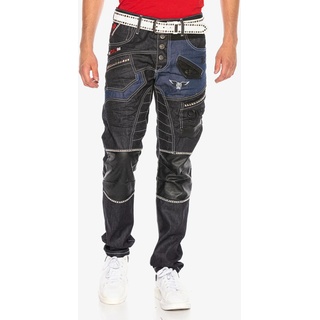 Bequeme Jeans CIPO & BAXX Gr. 32, Länge 32, blau Herren Jeans im stylischen Design