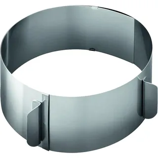 Kelomat Backrahmen verstellbar Ø 16-30 cm H: 8,5cm Edelstahl für Tartes, Quiches...