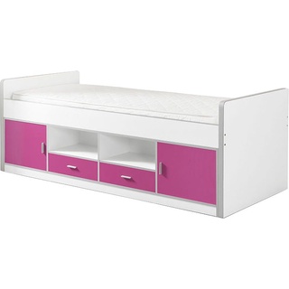Einzelbett VIPACK "Bonny" Betten Gr. Liegefläche B/L: 90 cm x 200 cm Betthöhe: 60 cm, kein Härtegrad, pink (weiß, fuchsia) Betten mit Bettkasten