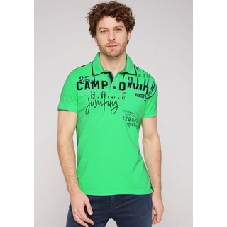 CAMP DAVID Poloshirt mit Tapes auf den Schultern grün