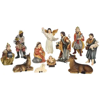 Gereton Weihnachten Krippenfiguren, 11 Stück Christus Geburt Von Jesus Harz Ornament, Weihnachtskrippe Figuren Statue, Heilige Krippe Ornament Für Home Desktop