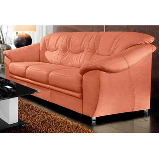 3-Sitzer SIT & MORE "Savona, B. 198cm, Federkern, opt. mit Schlaffunktion, Sitzh. 46cm", orange (terrakotta), B:198cm H:90cm T:90cm, PRIMABELLE-Microfaser (100% Polyester);SOFTLUX/Struktur (Korpus in Kunstleder, Sitz und Rücken in Strukturstoff aus 75% Polyester und 25% Viskose);Kunstleder SOFTLUX;NaturLEDER (echtes Rindsleder), Korpus in Kunstleder SOFTLUX, Sofas, Liegefläche 190x137cm, viele . Stoff- und Ledervarianten