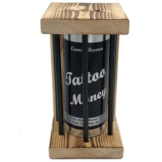 Tattoo Money Eiserne Reserve ® Black Edition Spardose witzige Sparbüchse, Geschenkidee Geldgeschenk Sparbüchse Geschenk