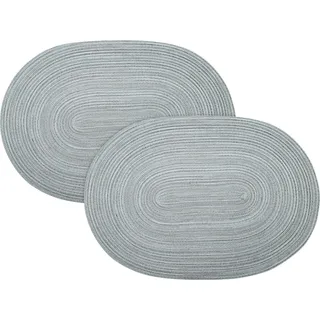 PICHLER Platzset Tischset "Samba" 2er-Pack, Uni grau|silberfarben