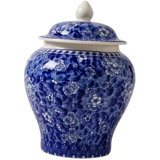 Gralara Keramik-Ingwerglas, Porzellangläser im Chinoiserie-Vintage-Stil mit Deckel, chinesische Vase, asiatisches Ingwerglas für Hochzeit, Tischdekoration,