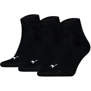 Puma Socken Quarter Plain 3 Paar Schwarz 39-42