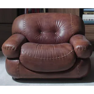 JVmoebel Sessel Vintage Ledersessel in Braun mit gemütlicher Polsterung (Sessel), Made in Europa braun