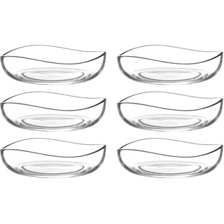 CLEARFEE 6-teiliges Glasschalen Set 195 ml aus hochwertigem Glas Schalen spülmaschinengeeignet Dessertschale Vorspeise Bowl Glasschüssel