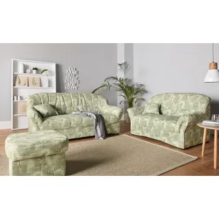 DOMO collection Polstergarnitur Bahia Mikrofaser 3-Sitzer Grün