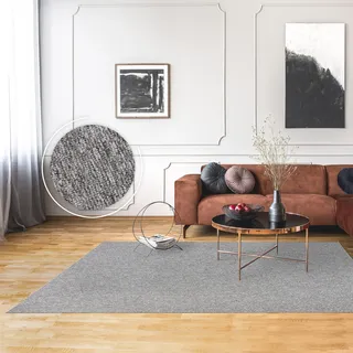 Paco Home Barcelona 610 Kurzflorteppich 120 x 160 cm Grau