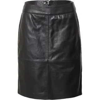 Culture Lederrock Bleistiftrock Schwarz 44