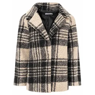 Zwillingsherz Kurzmantel Zwillingsherz Mantel Oversize Karos schwarz L/XL (40/42)