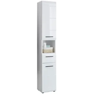 trendteam Skin Hochschrank 30 x 182 x 31 cm Weiß Holz, MDF, Spanplatte