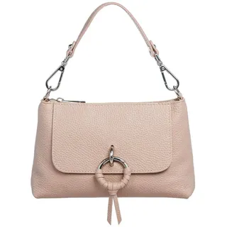 Caspar Umhängetasche Elegante Leder Umhängetasche Damen Clutch No.851, leicht, elegant & unempfindlich - 100% Echtleder - Handmade in Italy beige|rosa