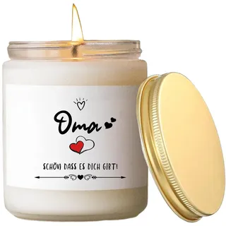 Oma Geschenk Ostergeschenke Oma Kerze Geschenke für Oma zum Geburtstag Muttertag Ostern Sinnvolle Geburtstagsgeschenk Muttertagsgeschenk für Oma Geschenkideen Granny Duftkerze mit Spruch (Herzkerze)