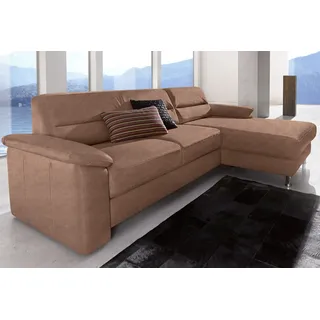 sit&more Eckcouch Mikrofaser 2-Sitzer Braun