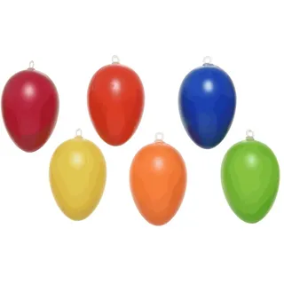 Decoris Osterei Bunt Kunststoff 6 cm