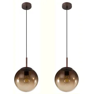 GLOBO Glaskugel Retro 1-flg. 20 cm rund grau