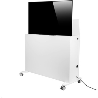 MonLines SIDEB55W mobiles TV Sideboard mit Lift bis 55 Zoll, weiß