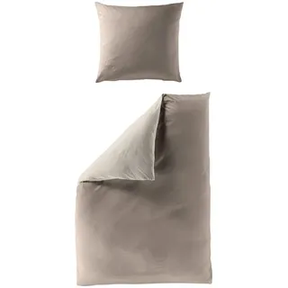 BIERBAUM Renforcé Uni Braun 135 x 200 cm + 80 x 80 cm