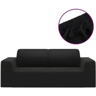vidaXL Sofahusse 2-Sitzer Schwarz 100% Polyester