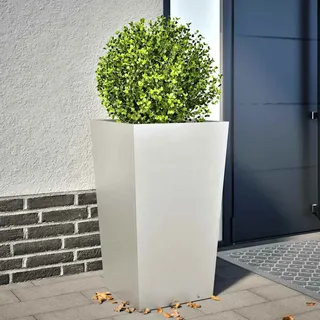 vidaXL Pflanzkübel 45 x 45 x 75 cm Weiß