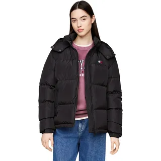 Tommy Jeans Damen Pufferjacke Alaska Wasserabweisend, Schwarz (Black), XL - XL