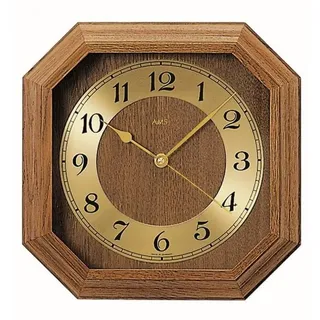 AMS Funk-Wanduhr F5864/4 26,0 cm braun