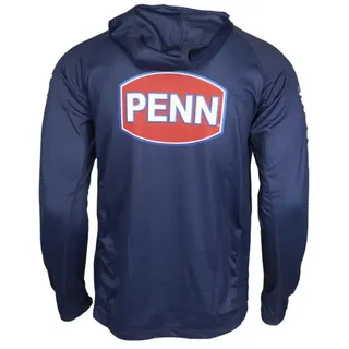 Penn Pro Hooded Langarm-baselayer - Marine Blue - 2XL
