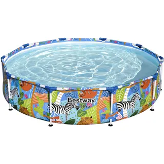 Bestway Steel Pro Paradise Frame Pool, rund, ohne Pumpe, 305 x 66 cm, 56985, Blau, Ø 305 x 66 cm
