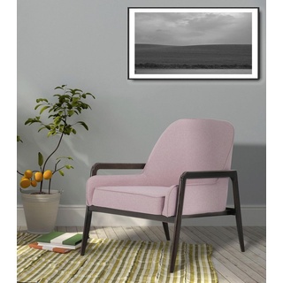 andas Sessel »Braga«, wahlweise mit Gestell aus Eiche in dunkel oder Buchenholz in hell rosa