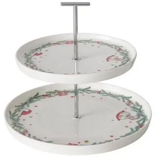 Boltze Zweistöckige Etagere in weiß | Gr.: onesize