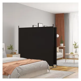 vidaXL Paravent Schwarz 348x180 cm Stoff