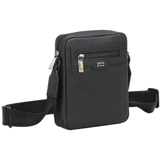 Boss Lewys NS Zip Umhängetasche Leder Black
