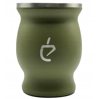 UN MATE Yerba Mate Becher aus Edelstahl 230 ml – Doppelwandiger Thermo-Trinkbecher für Tee und Kaffee, BPA-frei, Grün