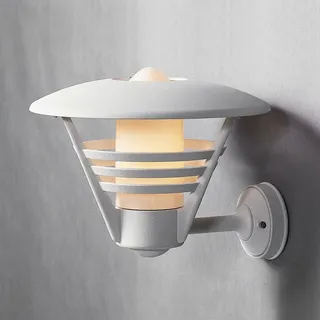 Konstsmide Außenwandleuchte Aluminium, Glas 30,0 cm inkl. Bewegungsmelder weiß