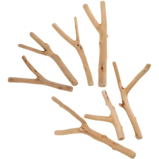 Holzstämme aus Schwemmholz, Treibholz Groß, für Deko und Malen | Kiefer, Handpoliert, 1 Beutel 125g, 13x5x1,2cm, Beige, Rustikale Form
