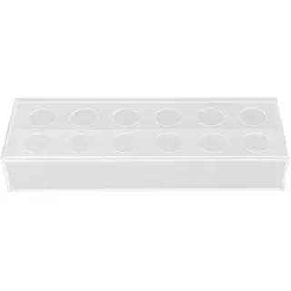 Rechteckige, Transparente Acrylvase Mit Blumenmuster Für Tischdekorationen, Hochzeiten, Partys Und Esszimmer – 12 Löcher