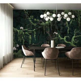 KOMAR Vliestapete Orch-Idee 350 cm x 250 cm Grün