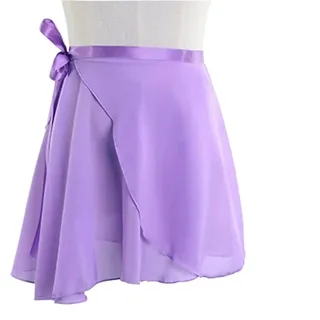 Ayztantine Ballett Tanz Chiffon Rock für Frauen Damen Ballettröcke Chiffon-Schnürröcke Tanzröcke Trikots for Erwachsene Rock Ballettübungen Tanzen Miniröcke Tutu(Light Purple,Height 160cm-175cm)