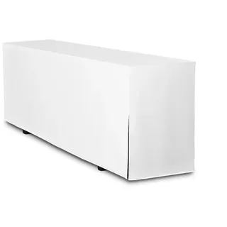 TexDeko Biertischhusse Premium für Bierzeltgarnitur 220 x 60cm Blickdicht waschbar (Weiß)