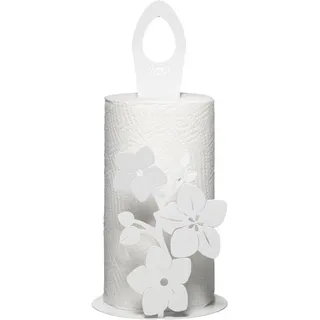 Küchenrollenhalter Weiß Marmor Optik - Serviettenhalter, 30 cm Durchmesser