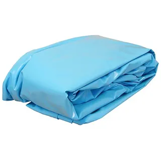 SAXONICA Poolfolie Holzpool Achteck I 378,8 x 350 x 121,2 cm I 0,8 mm I blau I mit Keilbiese