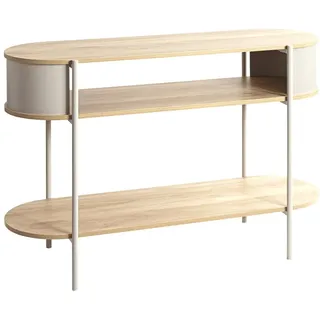 Haku-Möbel Eiche Konsolentisch 110 x 39 x 76 cm Grau
