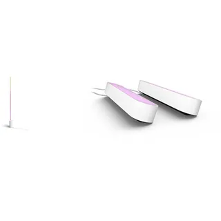 Philips Hue Gradient Signe Stehleuchte weiß 1800lm, 16 Millionen Farben und Farbverläufe & White & Color Ambiance Play Lightbar Doppelpack Basis-Set (500 lm)