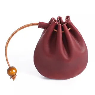 Geldbörse mit Kordelzug, Mini Mittelalter Schlüsselmappe,Leder Würfeltasche Münzbeutel mit Kordelzug für Männer Frauen Erwachsene